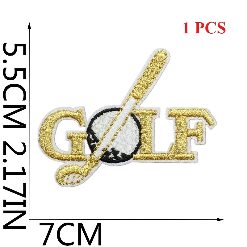 Golf Ball Premium - Parche de tela bordado con diseño